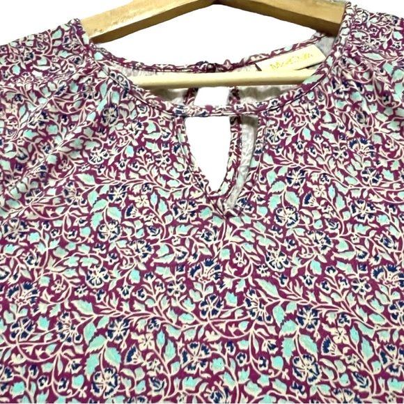 Modcloth Sleeveless Knit Top With Keyhole Accent Purple and Blue Size Small - Picture 5 of 7